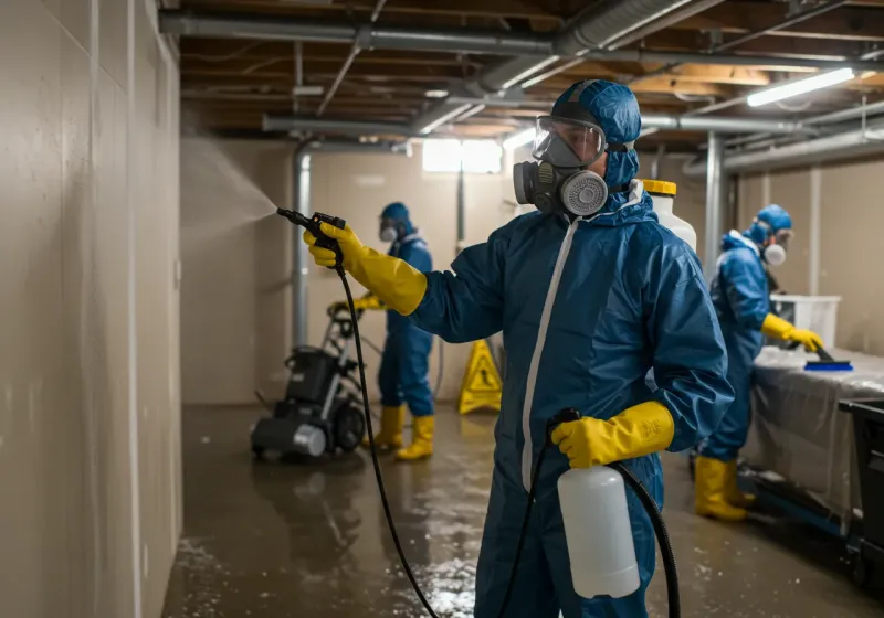 Basement Sanitization and Antimicrobial Treatment process in Pittsylvania County, VA