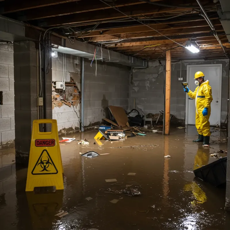 Flooded Basement Electrical Hazard in Pittsylvania County, VA Property